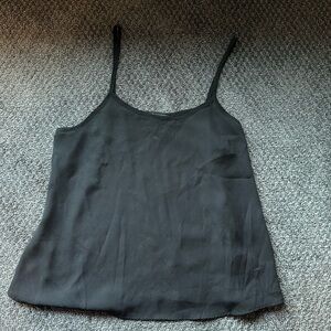 Black flowy tank